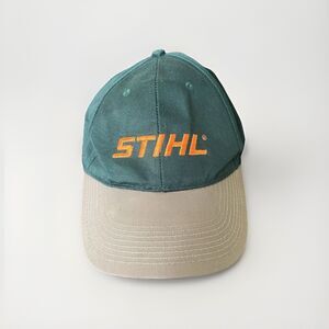 Stihl Power Equipment Baseball Hat Cap Adjustable Embroidered Green Tan